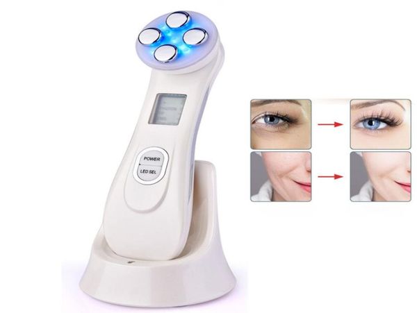 

electroporation led pon facial rf radio frequency skin rejuvenation ems mesotherapy for tighten face lift beauty treatment 20094107725, Black;white