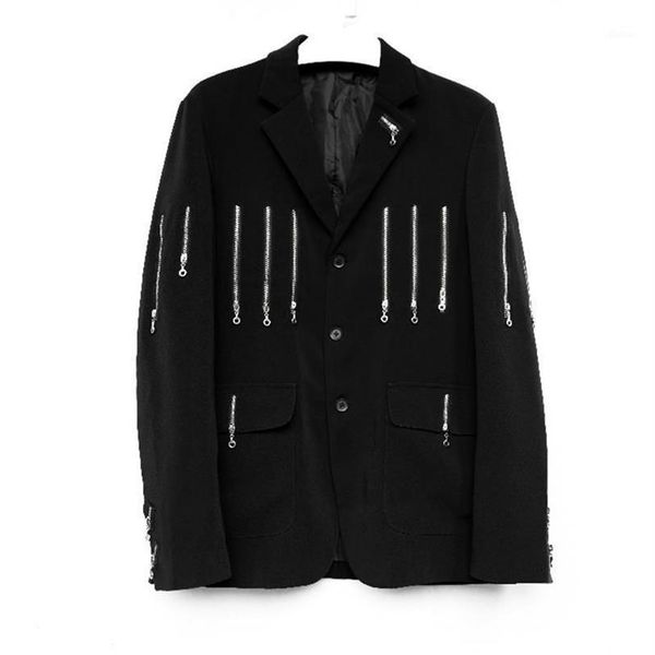 

men's wear original design and custom show zipper complex stitching suit295s, White;black