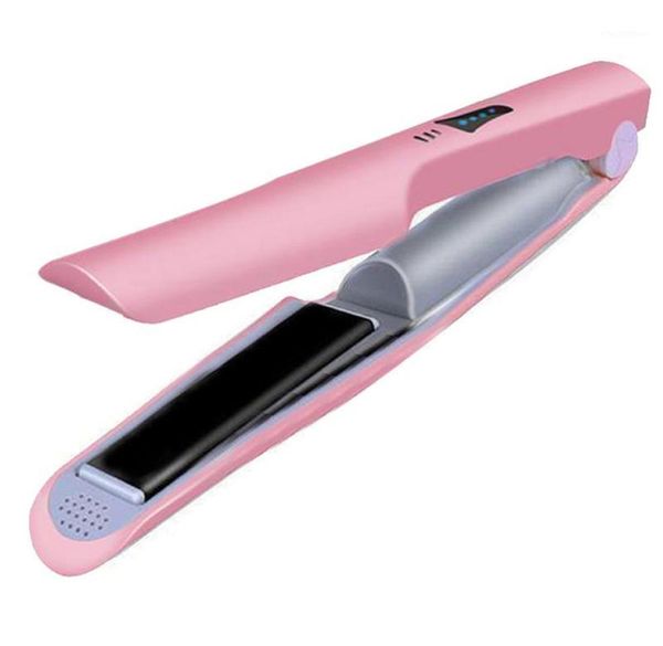 

curling iron wireless charging cordless flat usb hair straightener tool mini curler15038666, Black