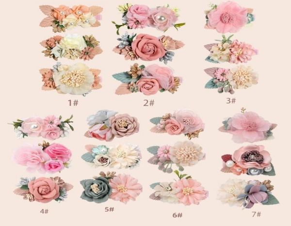 

hair accessories girls floral clips flower fairy little princess lightweight handmade headwear 3 pieces a set4846999, Slivery;white