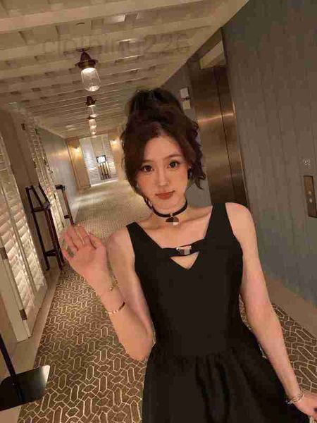

basic & casual dresses designer 23ss new dress satin twill inlaid triangle sign decoration parachute nylon series n3j1, Black;gray