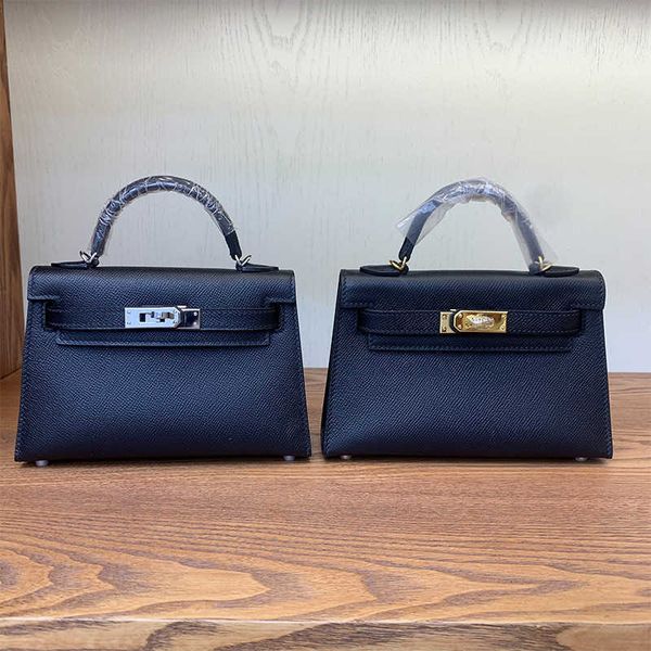 

designer bags 2023 new handmade kelys bag second generation mini leather handbag wax line palmprint shoulder messenger ufpr