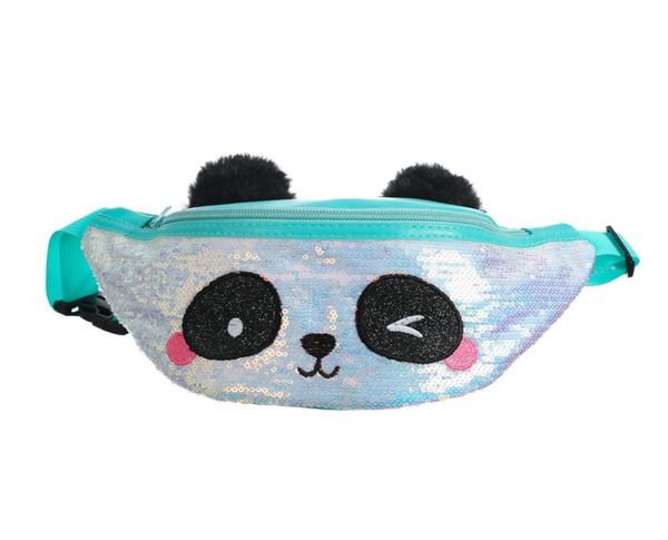 

cartoon sequins panda backpacks inclined shoulder bag waist purse kids shiny lovely girls children birthday gifts 16 5sm n27247030