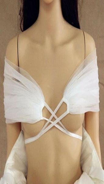 

bridal bolero white ivory tulle bride shoulder strap wrap for wedding dresses 2020 custom made1704704