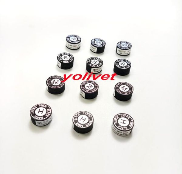 

10pcs 14mm taiwan kamui billiards pool cue tips black 8layers pigskin leather tips in sssmh optional cue stick acc1163301