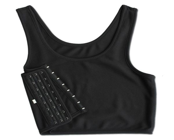 

womens shapers s5xl flat breast binder les corset tomboy lesbian underwear women seamless summer short vest plus size tank sha1251276, Black;white