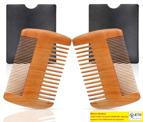 

100pcs fine coarse tooth dual sided wood comb wooden beard combs can customize your logo9677878, Silver