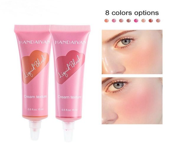 

handaiyan liquid cream blush soft tube moisturizing contour brightening revealing complexion natural matte pearlescent nude makeup1211228