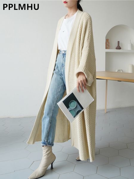 

womens sweaters spring fall hollow out mid length cardigan women casual loose knitwears sweater jackets korean knit gilet streetwear malhas, White;black