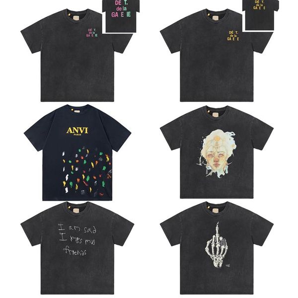 

new style mens designer tees 100% cottom t shirts casual tee comfortable men women prints washed oversized athleisure t-shirts g88257w, White;black