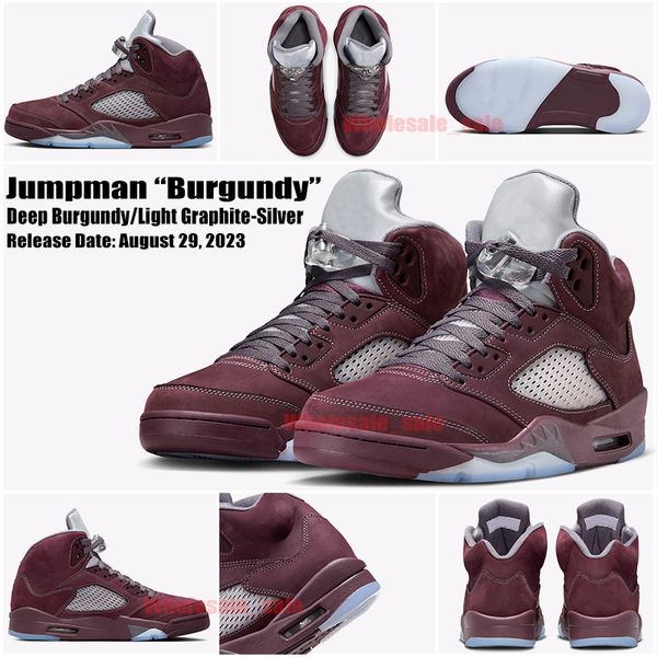 

deep burgundy 5s jumpman basketball shoes 5 light graphite-silver unc sail dongdan fire red diffused blue lucky green university blue mens s
