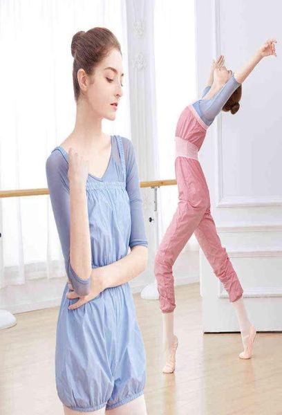 

ballet pants fitness yoga dance warmup overalls woman camisole jumpsuit loose short sports wear h12217696419