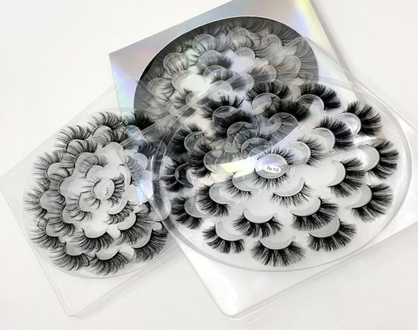 

13pairs 5d faux mink false eyelashes natural long lashes extension make up tools handmade eyelash fluffy cils for beauty4575428