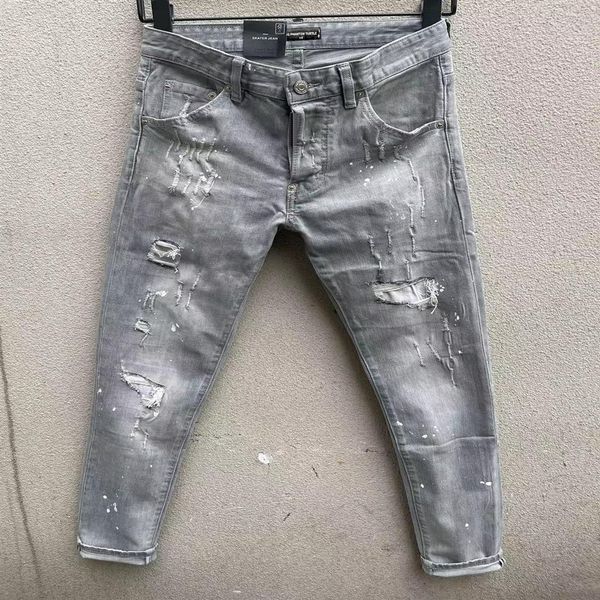 

dsq phantom turtle classic fashion man jeans hip hop rock moto mens casual design ripped jeans distressed skinny denim biker jeans255d, Blue