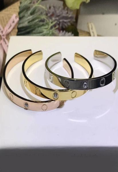 

open bangle women stainless steel screwdriver couple gold bracelet fashion jewelry valentine day gifts for girlfriend accessories 3520637, Black