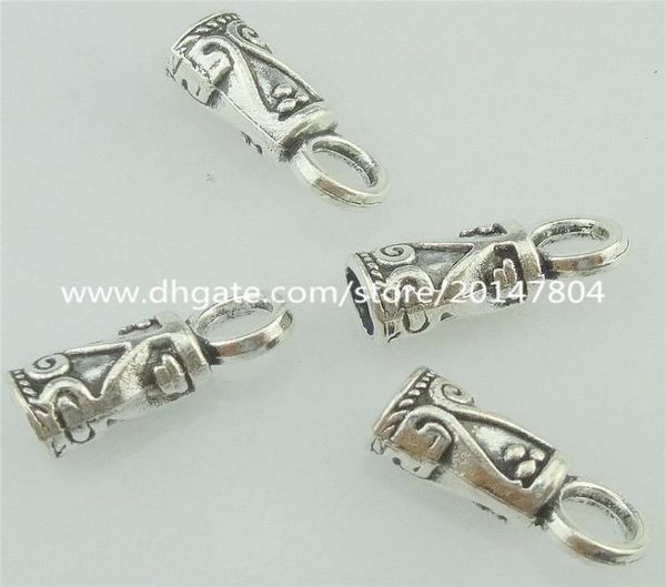

16478 70pcs vintage mini 14mm cap jewelry bail chain end bead tassels finding7808452, Silver