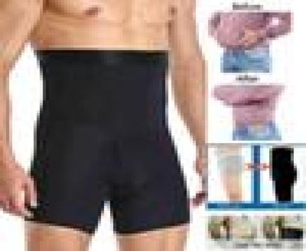

men body shaper compression shorts slimming shapewear waist trainer belly control panties modeling belt anti chafing boxer pants5600260, Black;brown