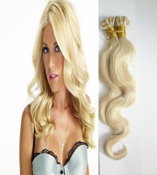 

body wave keratin capsules human fusion hair nail u tip machine made remy pre bonded hair extension 16quot 20quot 24quot 1g9078909, Black