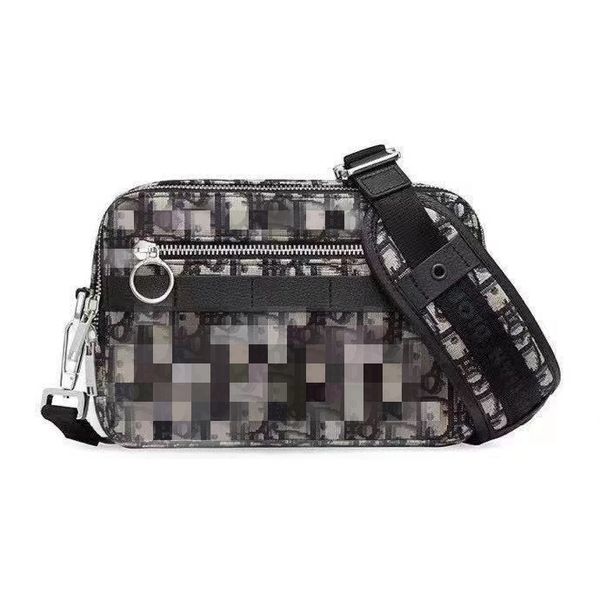 

new jacquard canvas men's bag fashion large capacity shoulder bag crossbody bag