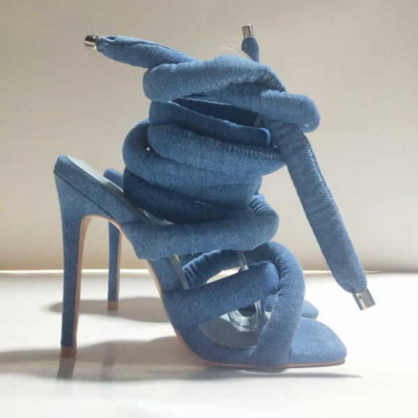 

summer new square head slim high heel sandals wrapped around the feet fashion show dress 43 large women's sandals, Black