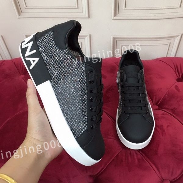 

luxury designer casual shoes white black fashion mens leather breathable shoe open low sports sneakers hc210801