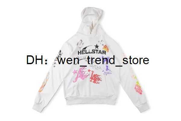 

fashion mens luxury designer hoodies men pullover hellstar blue yoga hoodios printing long sleeve street hip-hop clothing 2 w4p5, Black