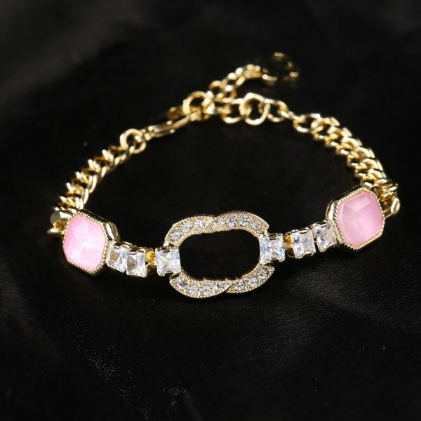 

luxury classic trendy designer bracelet channel popular bracelet designer chain for girl wedding mother' day fashion ccity jewelry wome, Golden;silver