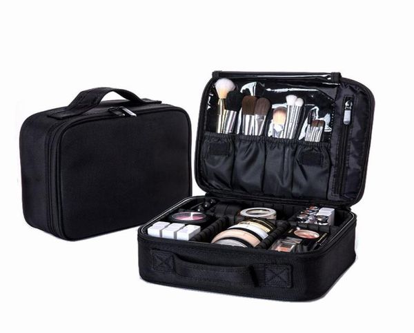 

women professional cosmetic bag large waterproof travel makeup bag trunk zipper make up organizer storage pouch toiletry kit box4561010