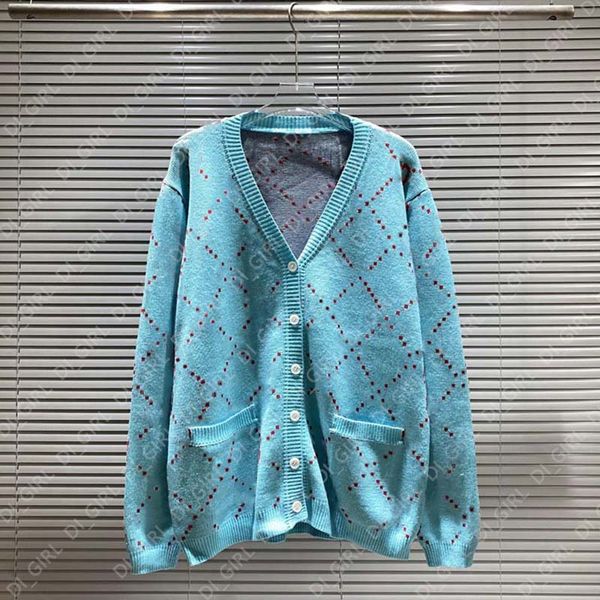 

women knit sweater designer cardigans classic letter print v-neck long-sleeved cardigan sweaters fashion knitwear shirts 5 styles di_girl di, White;black