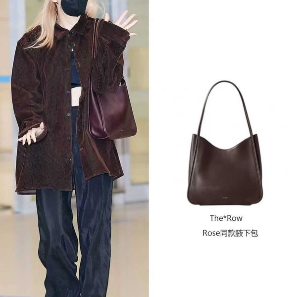 

rose park choi ying same style the * row underarm bag symmetric tote bag genuine leather one shoulder commuter women's bag