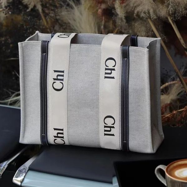 

beach woody tote bags luxury designer totes basket stripes signature logo ribbon wide handle leather crossbody shoulder small shopping bag h