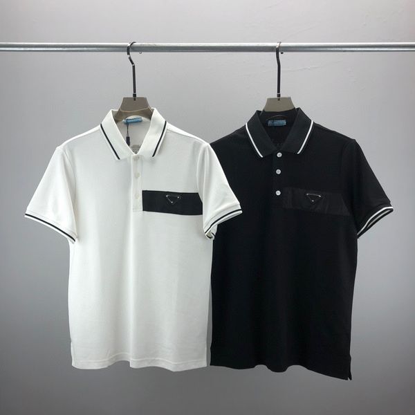 

men's plus tees & polos round neck embroidered and printed polar style summer wear with street pure cotton t-shirts 536, Black
