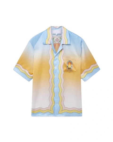 

shirts 23ss casablanca women and man designer classic silk shirt dance romantic hawaiian men and women shirt romantic couple fashion hawaii, White;black