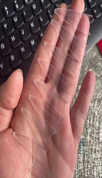 

600pcsbag xl long stiletto clear false nail tips acrylic half cover tip nails6210033, Red;gold