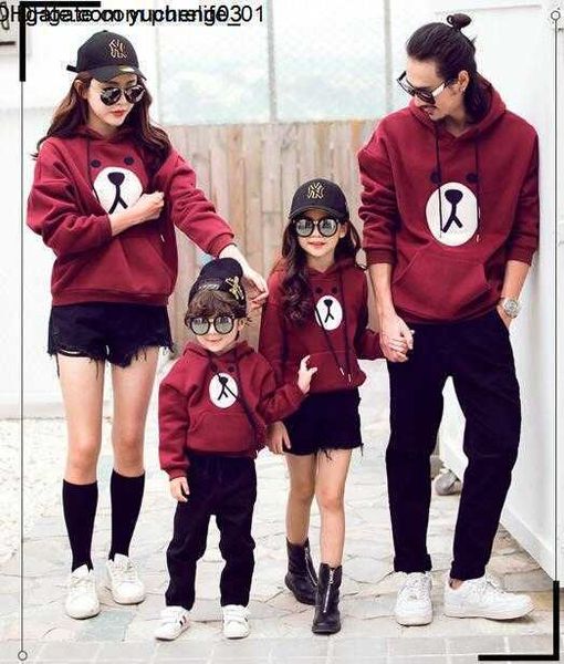 

family new arrival matching outfits thick sweater fashion color comfortable, Blue