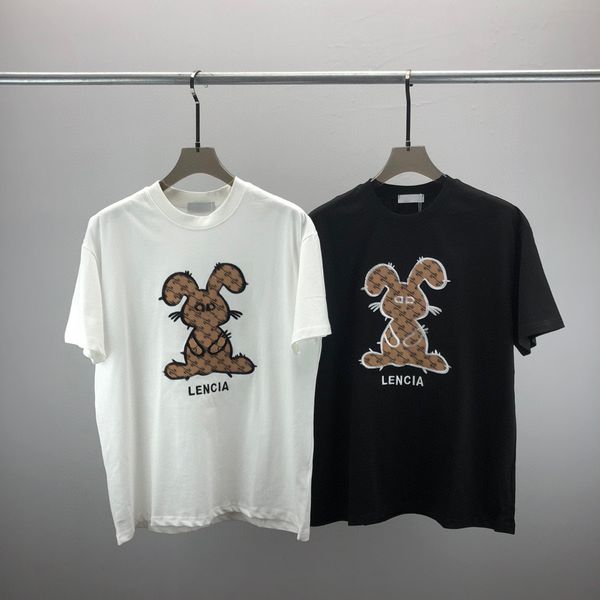 

men's plus tees & polos round neck embroidered and printed polar style summer wear with street pure cotton t-shirts 430, Black