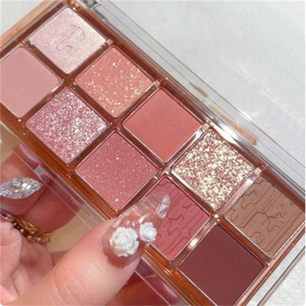 

10 colors charming purple eyeshadow palette make up glitter eye shadow pigment shimmer diamond eye palett cosmetics a7