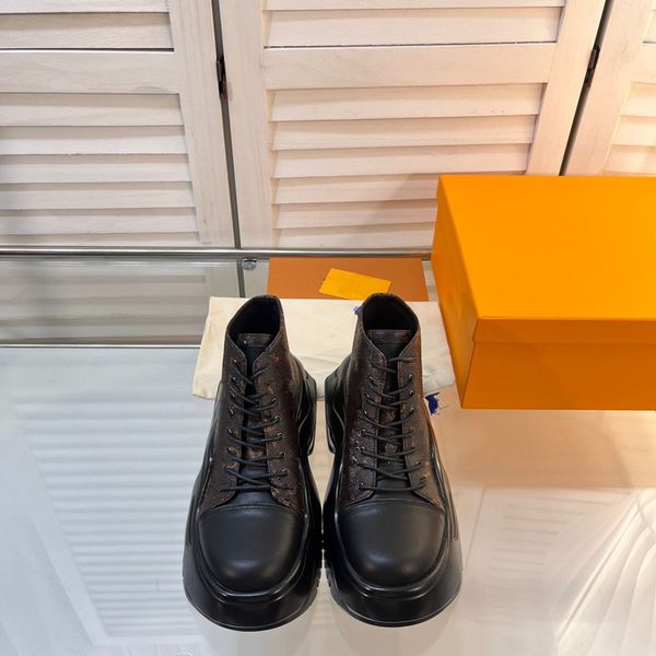 

designer luxury boots men women shoes platform thin base comfort embossed patent leather mules 0808, Black