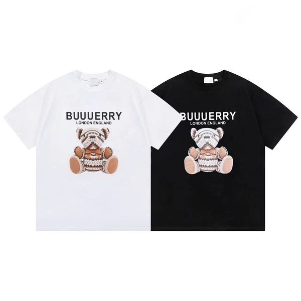 

designer men's t-shirt round neck shirt 2023 summer women's new men's multi color short sleeve colorful deer pattern heavywei, White;black