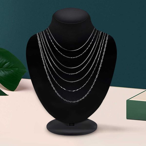 

jewelrypalace genuine 100% 925 sterling silver necklace ingot twisted trace belcher snake bar singapore box chain women