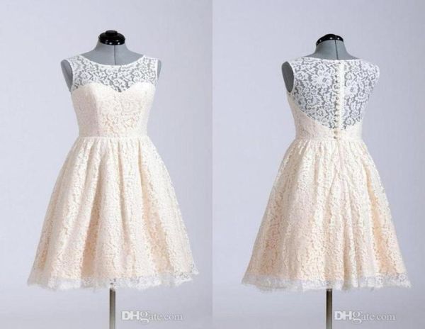 

lace bridesmaid dresses 2019 a line short coral lavender knee length custom made in stock for wedding party 840782, Blue;red