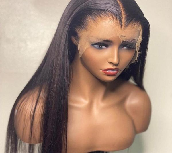 

fabric whole brazilian straight 360 full lace front human hair wigs for black women natural hd transparent frontal72504541240105, Black;white