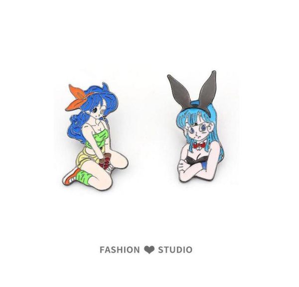 

pins brooches rabbit girl burma small brooch woman cute japanese cartoon emblem decorative idea wide pin buckle accessory drop del1699434, Gray