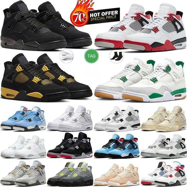 

4s red cement basketball shoes jumpman 4 sb pine green military black cat white oreo sail university blue cactus jack pn dust for mens sport