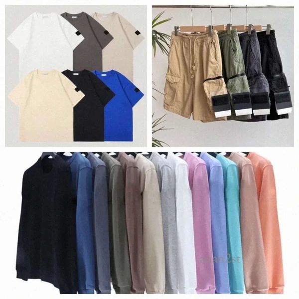 

designer t shirt men shorts compass embroidered armband hoodies sweatshirt cotton shirt short sleeve tshirt long sleeve pullover hoodie, Black
