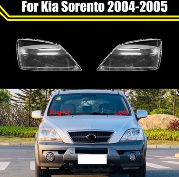 

for kia sorento 2004 2005 car front headlight cover glass lamp shell lens glass caps light transparent lampshade headlamp case