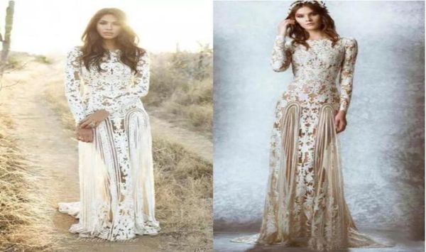 

2019 zuhair murad lace vintage evening dresses long sleeves sweep train prom dresses customized stunning lace appliques beading fo5018484, Black;red