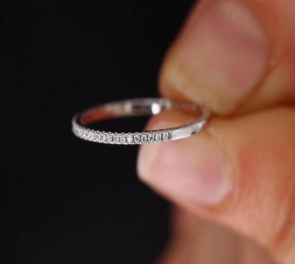 

jewelry korean single row women039s micro set fashion full diamond thin band tail ring212k4578841, Silver