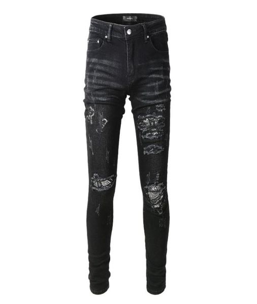 

20ss mens designer jeans distressed ripped biker slim fit motorcycle denim for men s fashion jean mans pants pour homm7010483, Blue