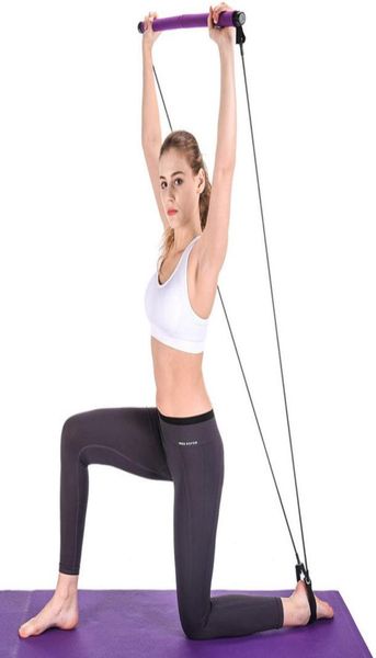 

yoga pull rodsportable home resistance band yoga pilates gym fitness training for pilate exercise stick toning bar workout1115498